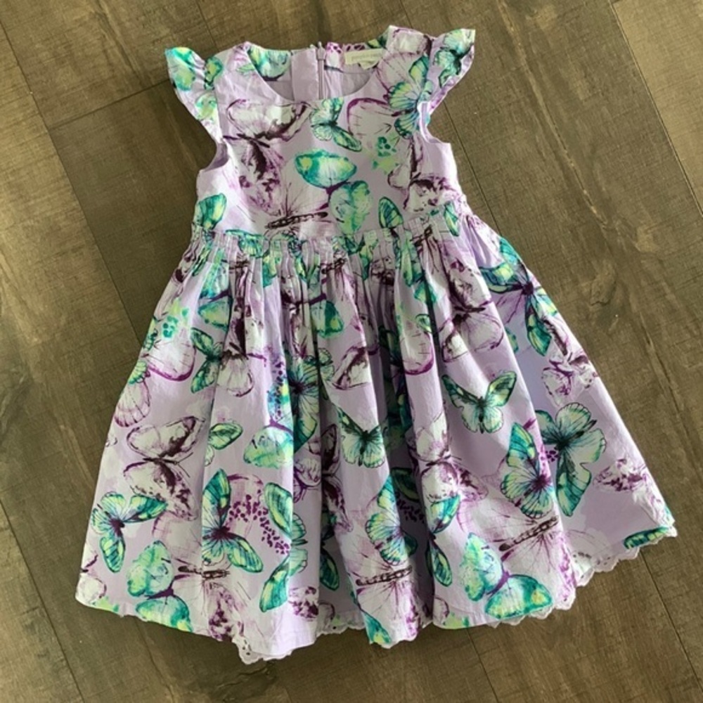 Pumpkin Patch Butterfly Purple Dress Size 4 EUC